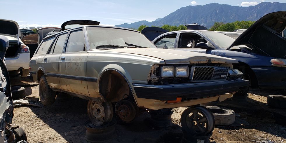 1982 toyota cressida wagon in colorado junkyard