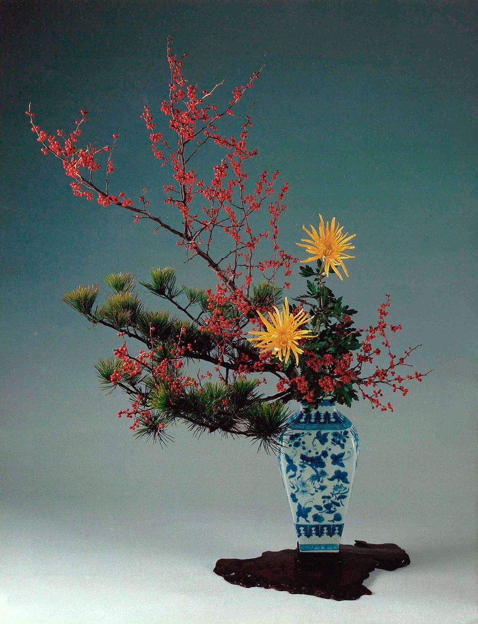 1月のいけばな 「小原豊雲、慶春の祝い花」【生け花、いけばな、生花 