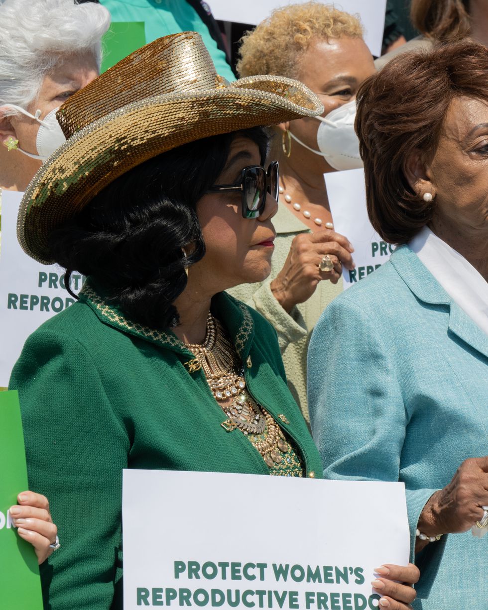 rep frederica wilson ﻿at a press event on reproductive rights