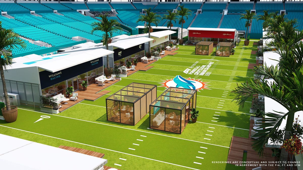 Miami GP announces upgrades, including new paddock on Dolphins