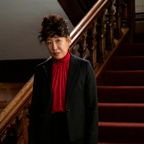the chair l to r sandra oh as ji yoon in episode 102 of the chair cr eliza morsenetflix 2021