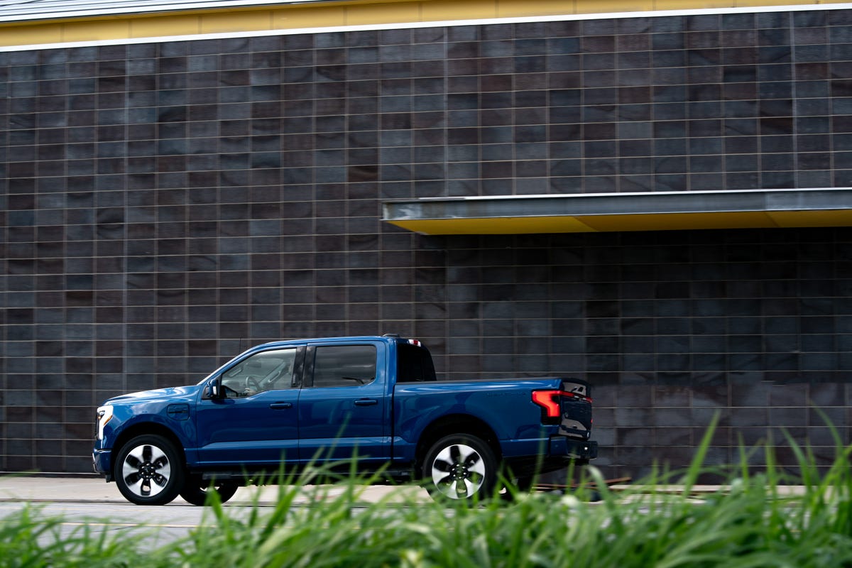 View Photos of the 2022 Ford F-150 Lightning Platinum