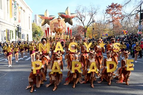 thousands of people participate in the 95th macys thanksgiving day parade on november 25, 2021 in new york city the parade has returned to its full size this year after being downsized and closed to the public in 2020 due to the coronavirus pandemic photo by alexi rosenfeldgetty images