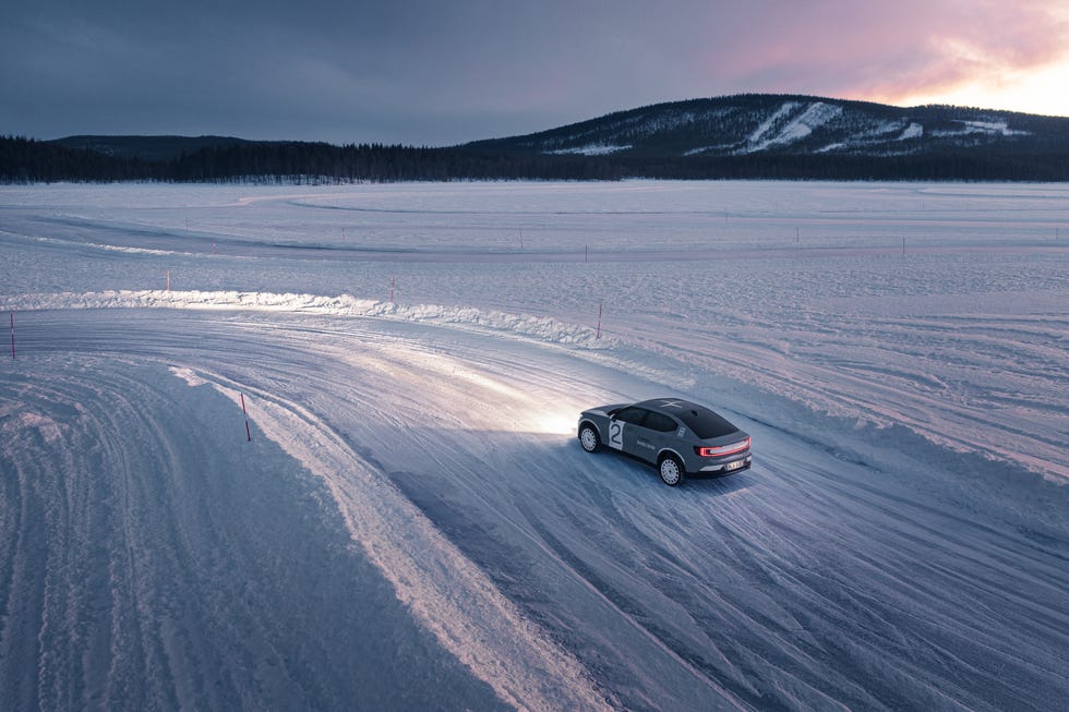 2022 polestar 2 testing in the arctic circle