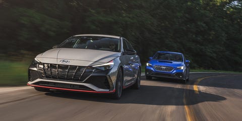 2022 hyundai elantra n, 2022 subaru wrx limited