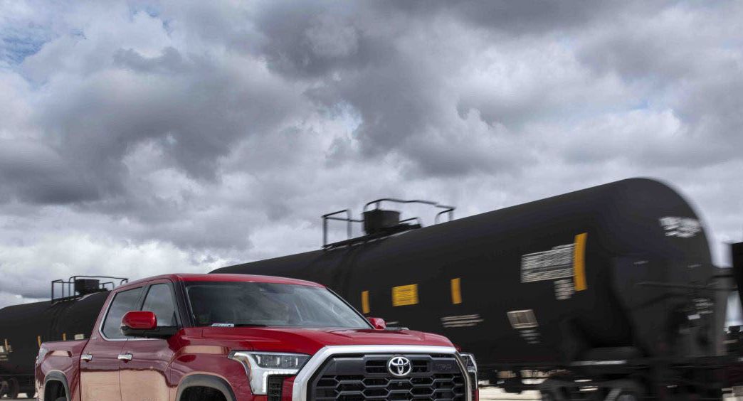 2022 toyota tundra limited trd offroad supersonic red iforce max hybrid