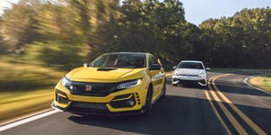 2021 honda civic type r and 2022 volkswagen golf r