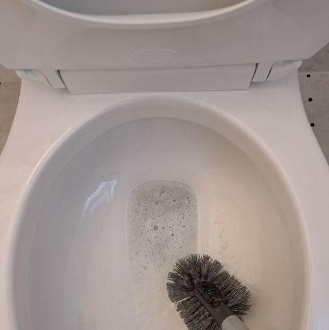 testing a toilet bowl cleaner