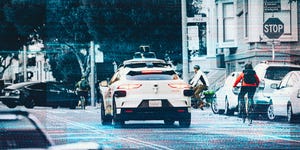 san francisco street bikes sharing road with autonomous vehicles