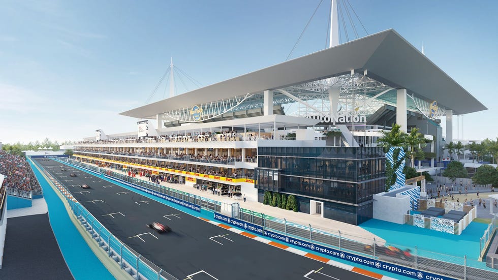 Spectacular First Images: F1 Miami Grand Prix Moving Paddock INSIDE Hard  Rock Stadium