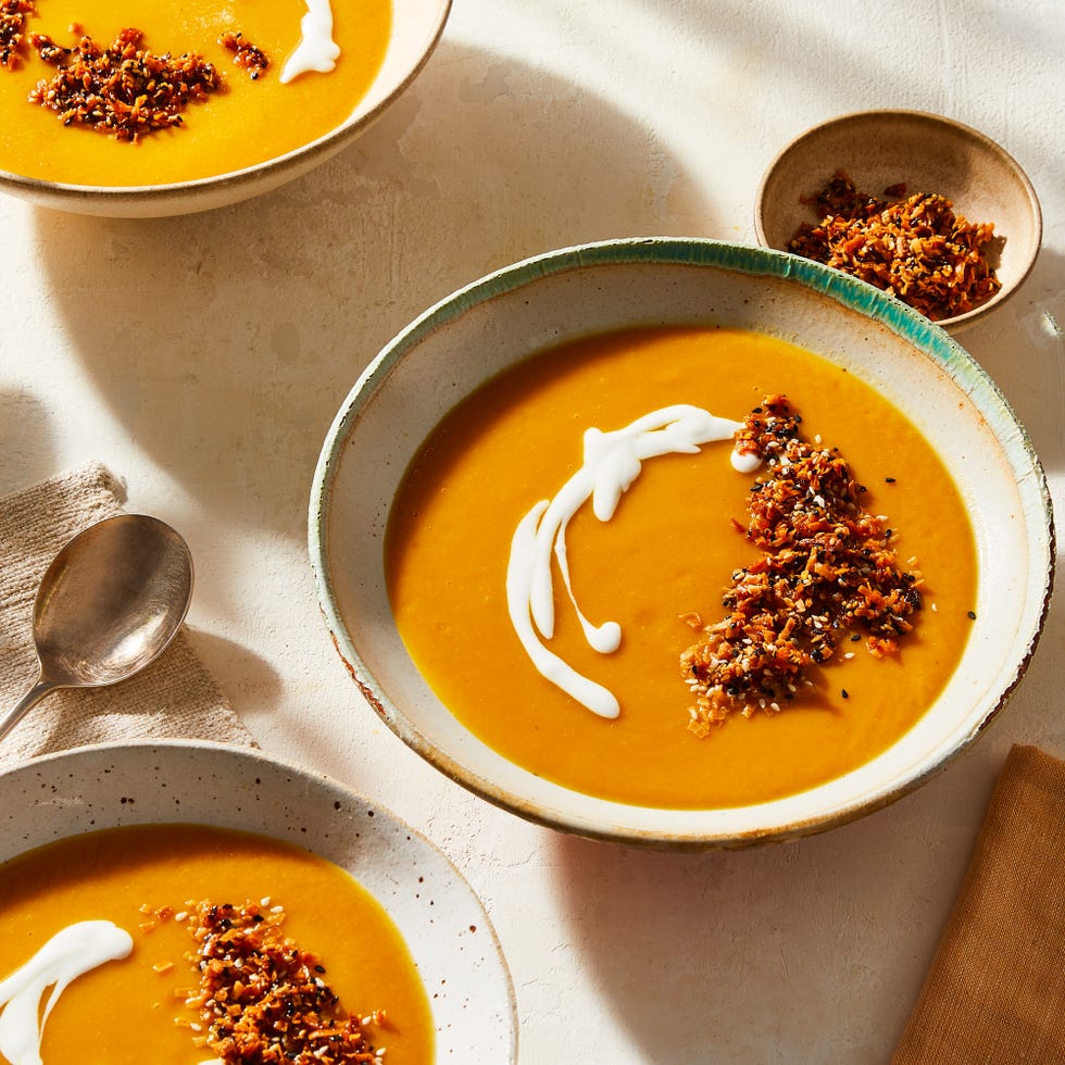 coconut orange curry squash soup