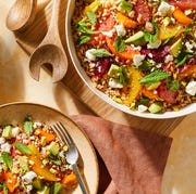 avocado and citrus farro salad with cilantro orange dressing avocado and citrus farro salad with cilantro orange dressing