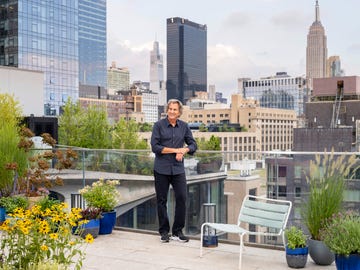 david rockwell on his terrace above the high line