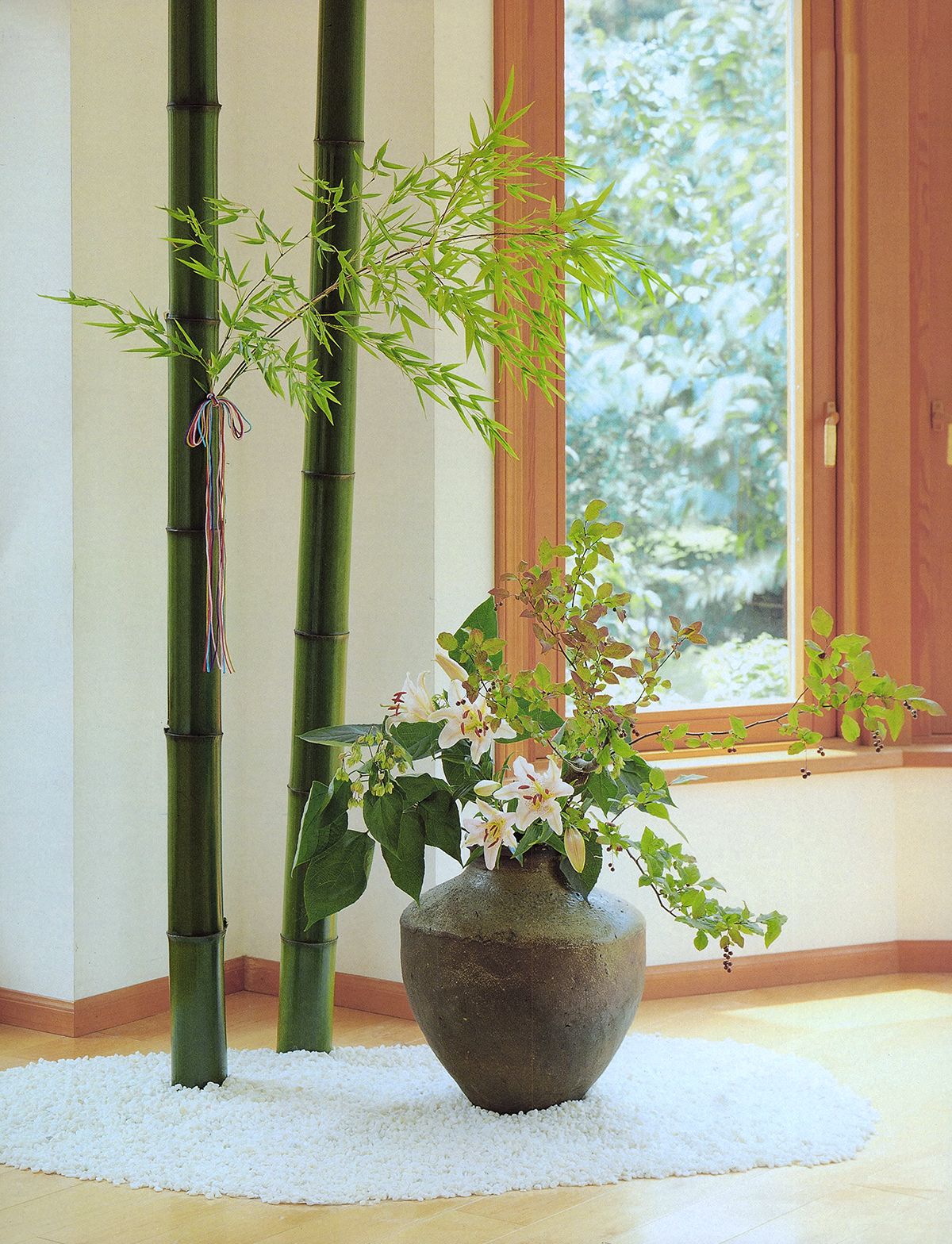 7月 家元のいけばな 七夕の花「竹と七草」