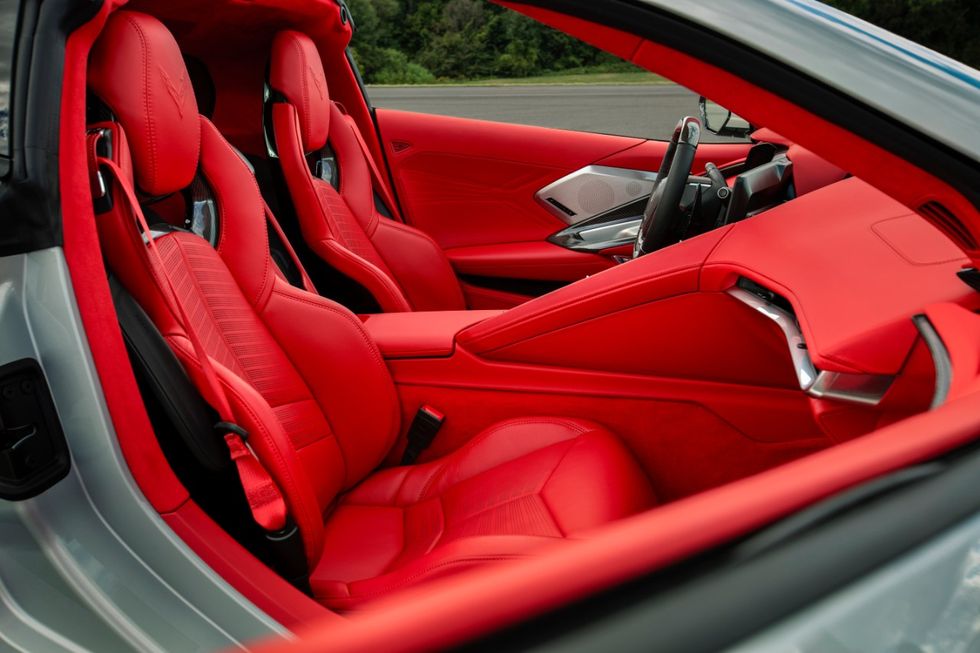 2023 chevrolet corvette z06 adrenaline red dipped interior