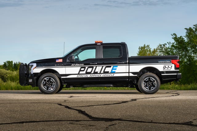 View Photos of the 2023 Ford F-150 Lightning Pro SSV