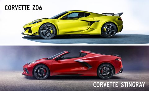 2023 chevrolet corvette z06 and 2021 corvette stingray