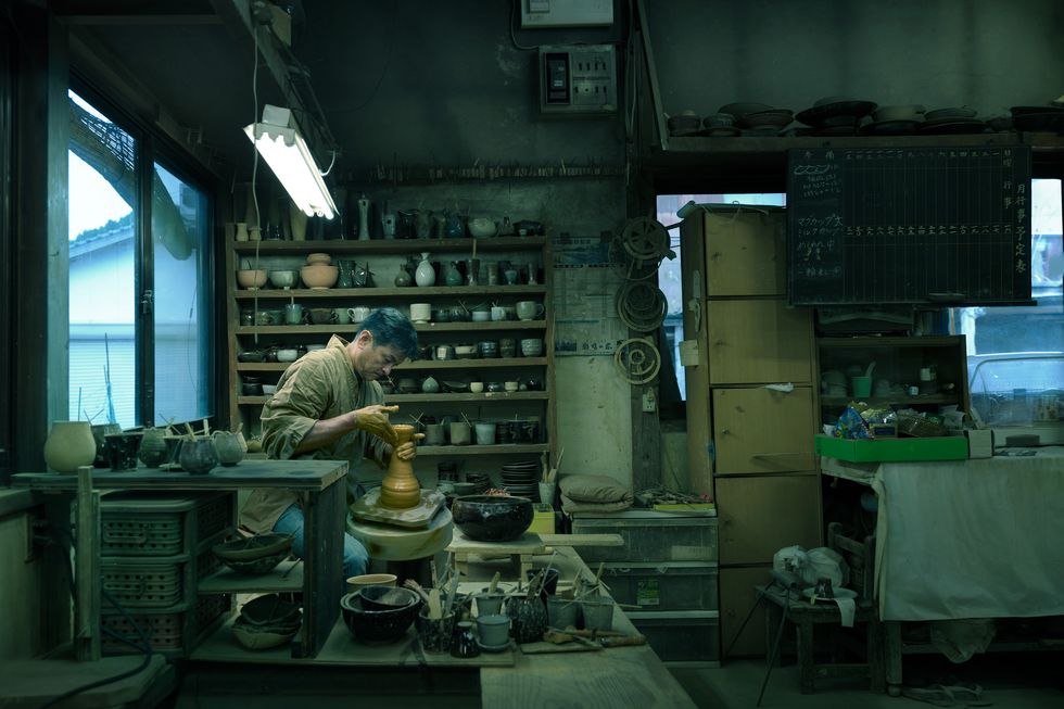 a person working in a factory