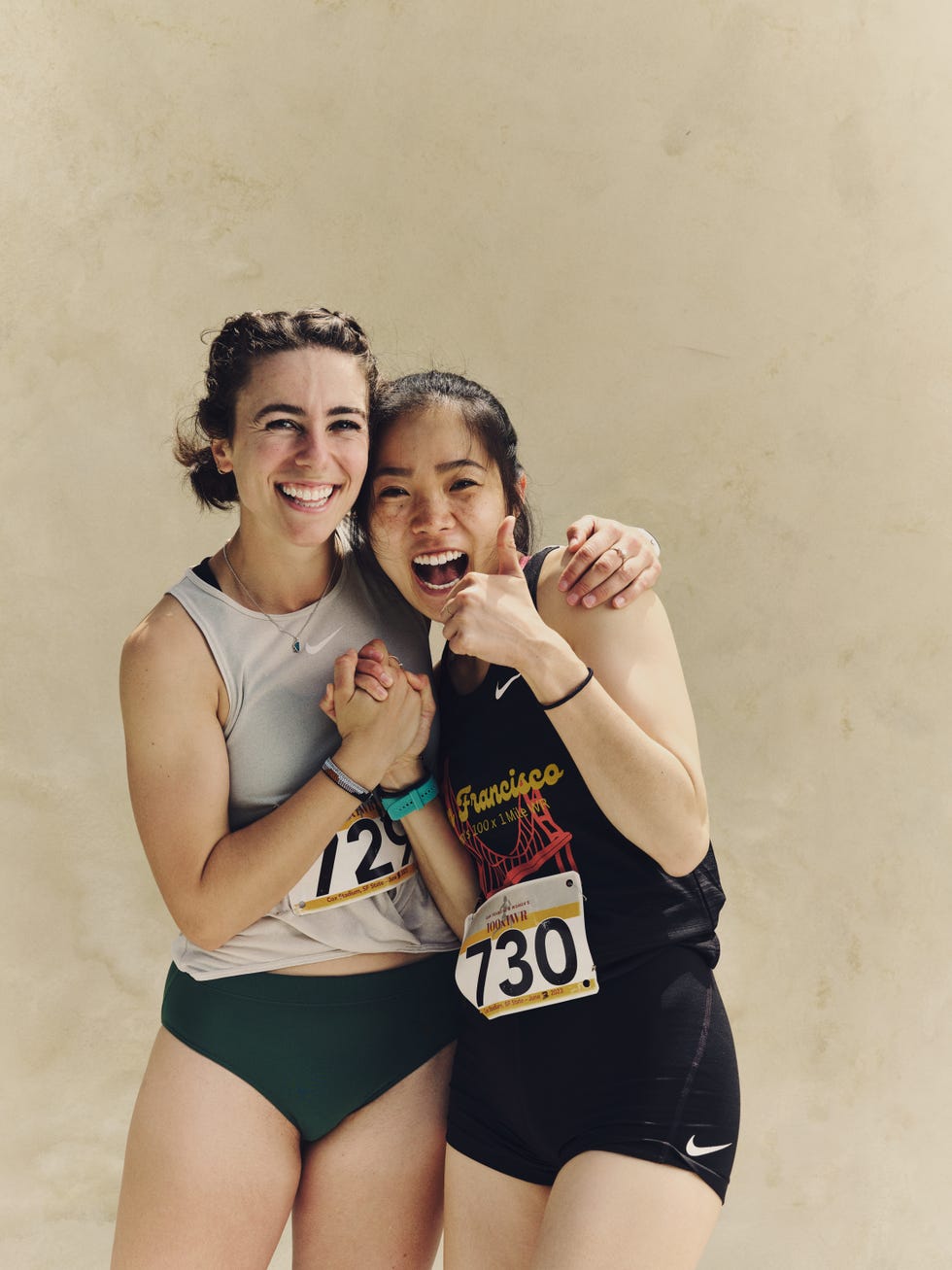 a portrait of a runner against a neutral white background