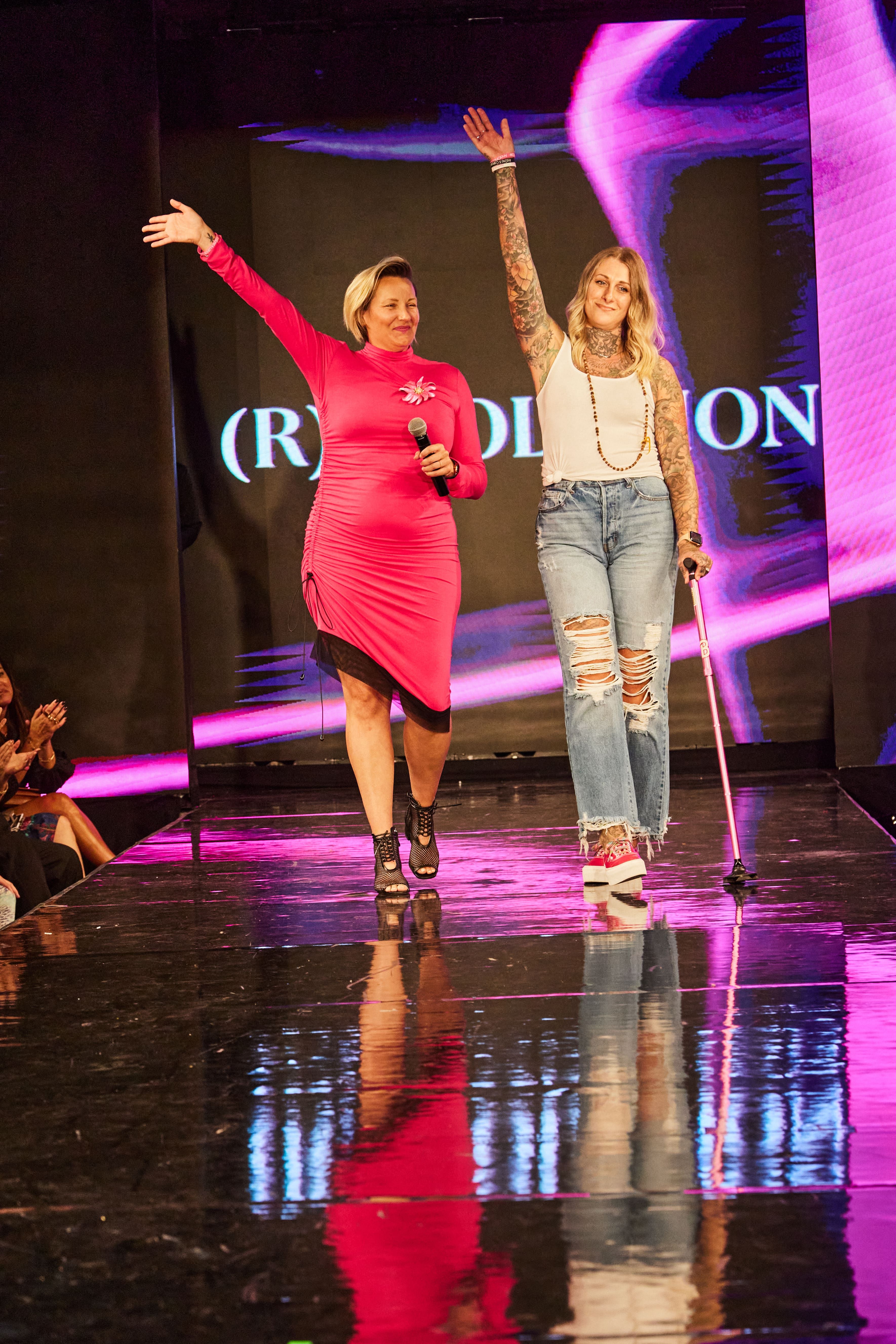 Women Dealing with Breast Cancer Walk at NYFW