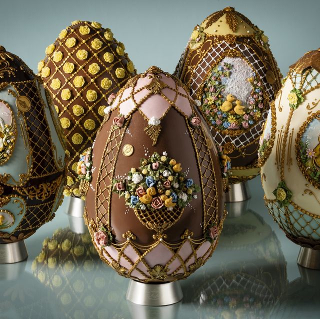 a group of decorated eggs