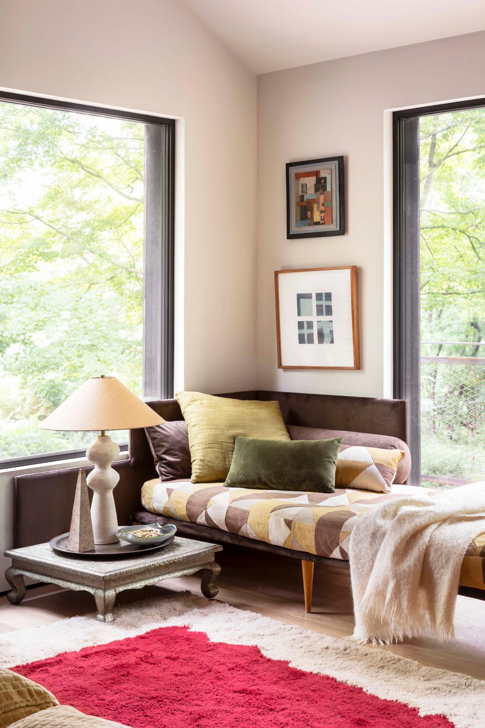 daybed in a corner of living room