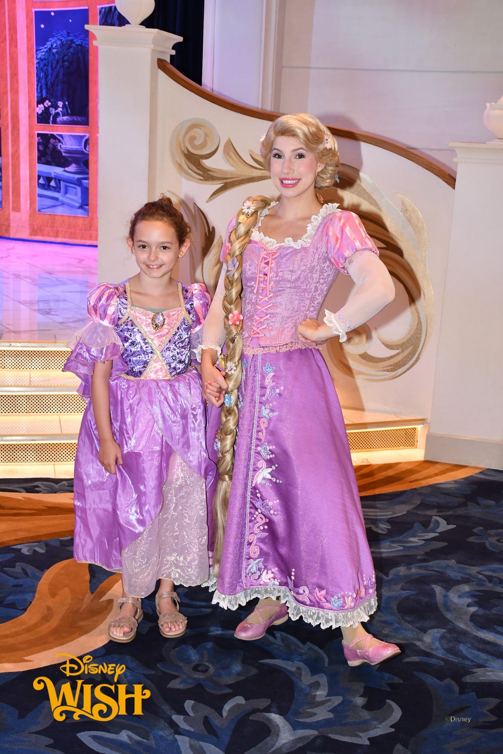 disney wish rapunzel meet and greet during the royal gathering