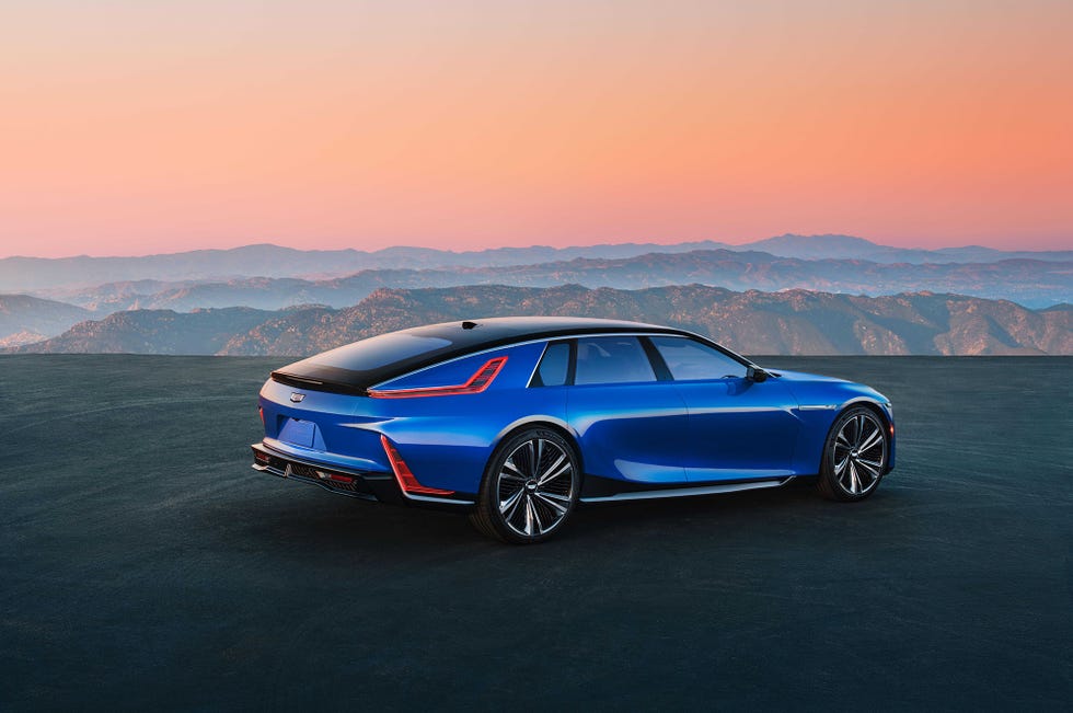 2024 cadillac celestiq ev flagship in blue