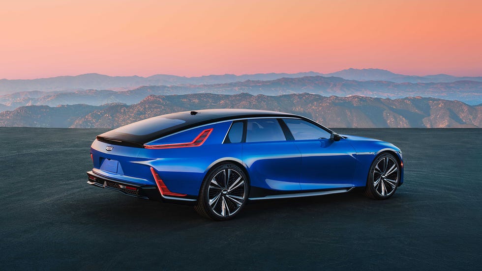 2024 cadillac celestiq ev flagship in blue