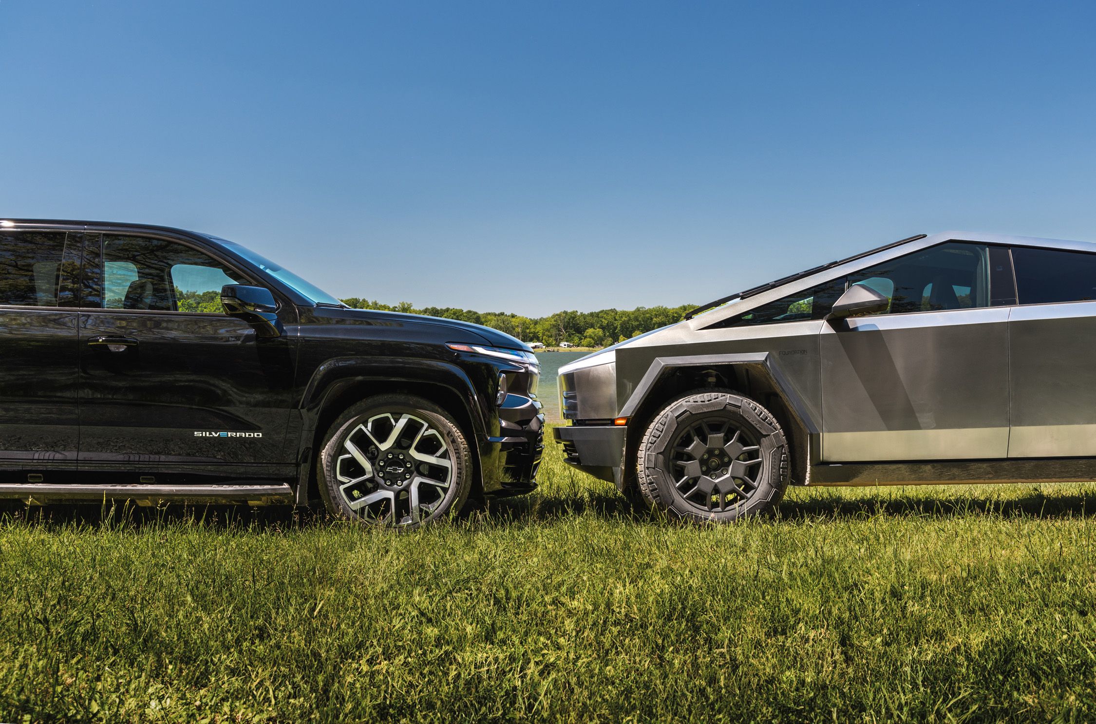 Smack Talk Chevy Silverado EV and Tesla Cybertruck Have Words