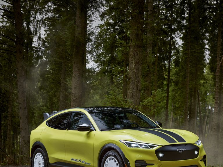 2024 ford mustang mach e rally in yellow