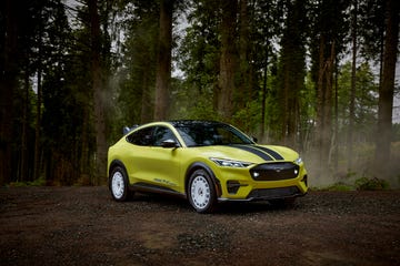 2024 ford mustang mach e rally in yellow