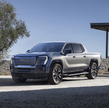 the first ever gmc sierra ev denali edition 1 from a front 34 view