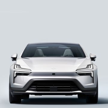 polestar 4 four door coupe is seen from the front