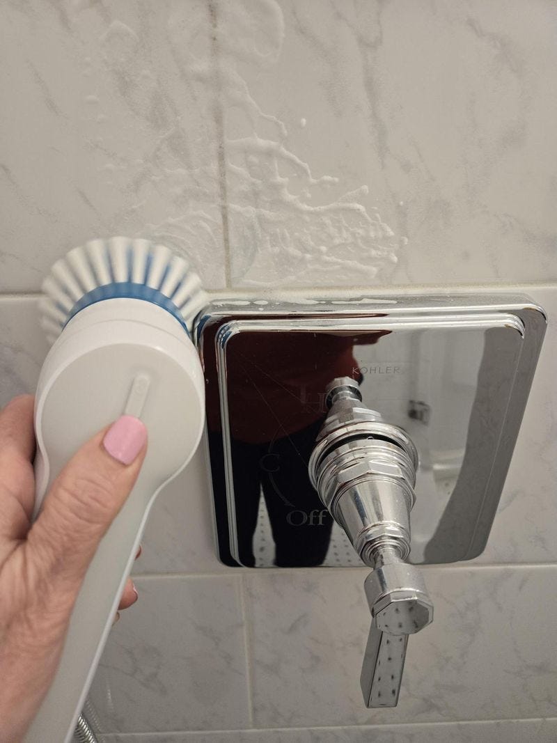 best shower cleaners testing a shower scrub brush