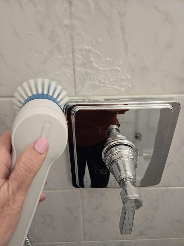 best shower cleaners testing a shower scrub brush