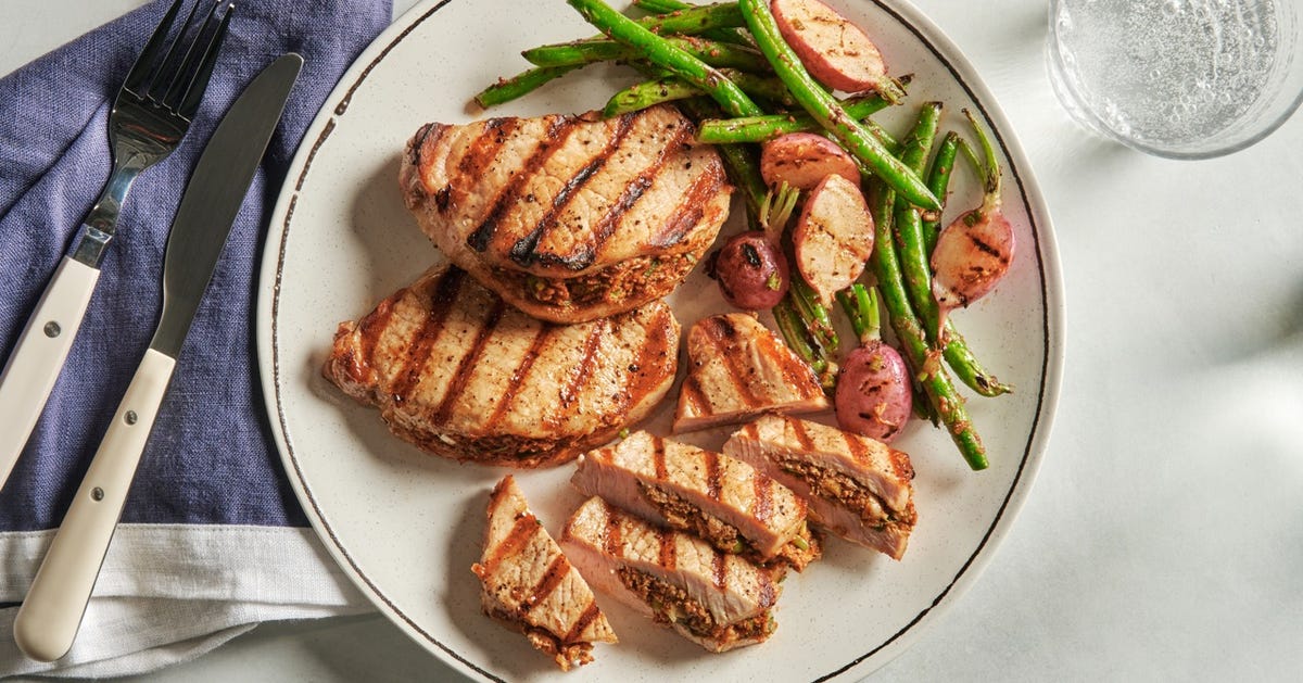 Video player poster image preview for Porchetta Grilled Pork Chops | delish + Aldi