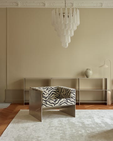an aluminium armchair