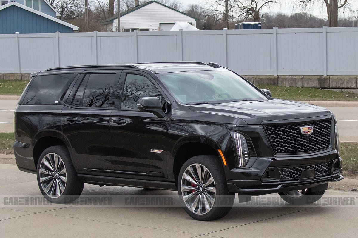 2025 Cadillac Escalade V Spied with DashboardSpanning Screen