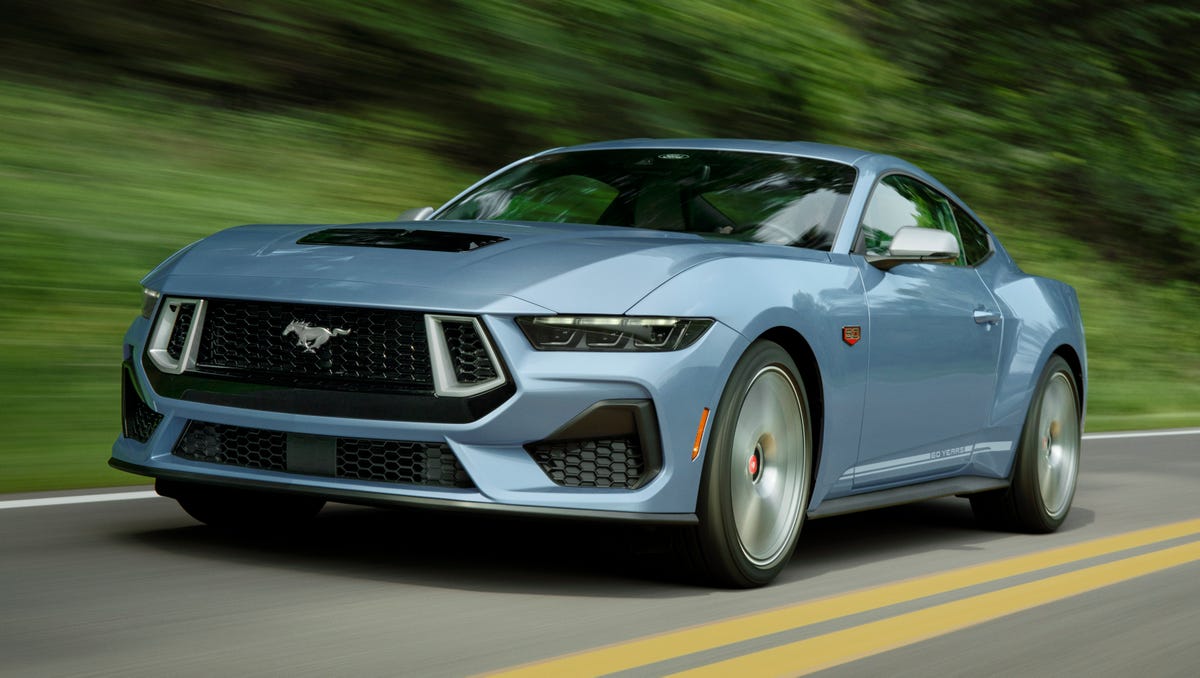 2025 Ford Mustang 60th Anniversary Resurrects Brittany Blue Paint