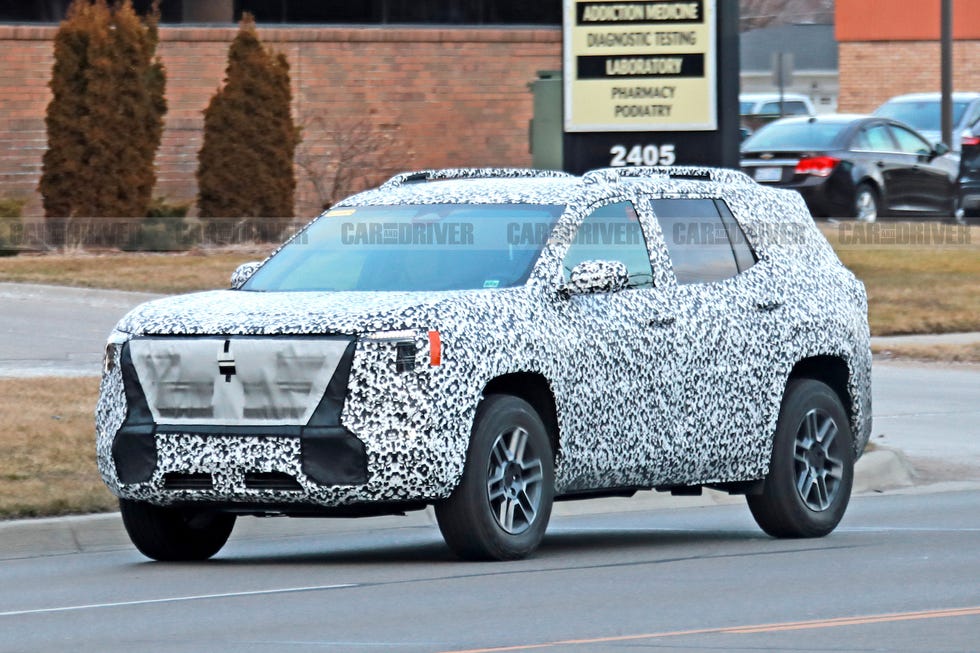 2025 GMC Terrain SUV Spied with Acadia's Supersized Touchscreen