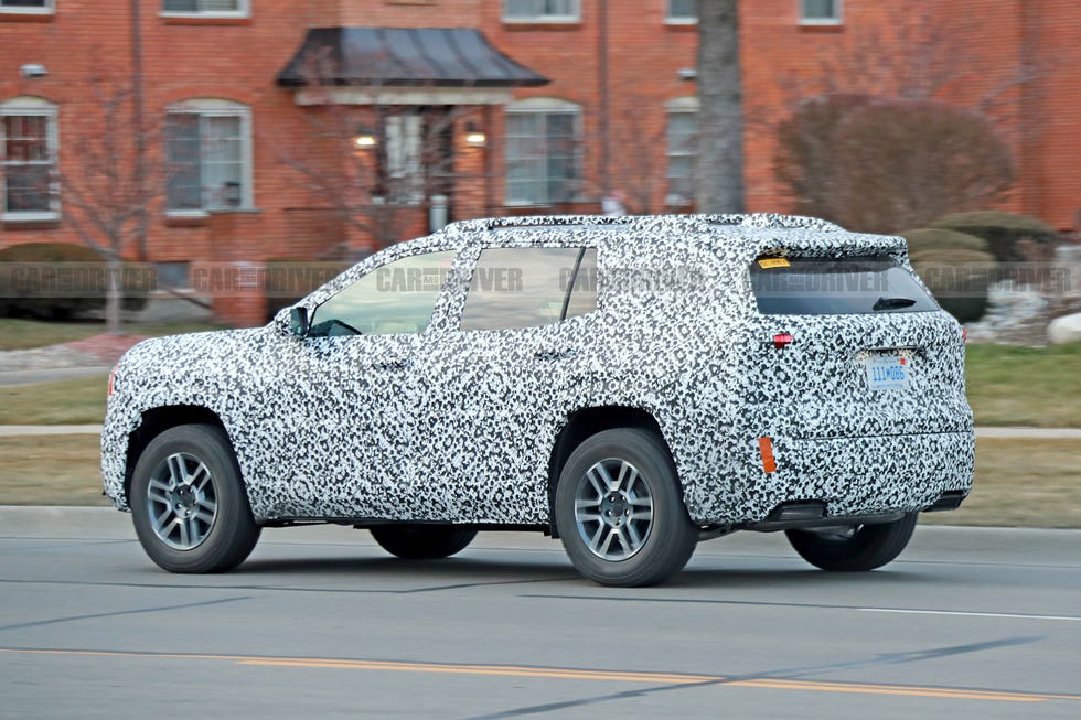 2025 GMC Terrain SUV Spied with Acadia's Supersized Touchscreen