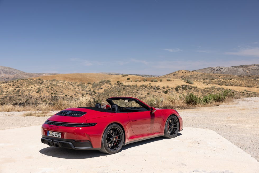 Rear view of 2025 Porsche 911