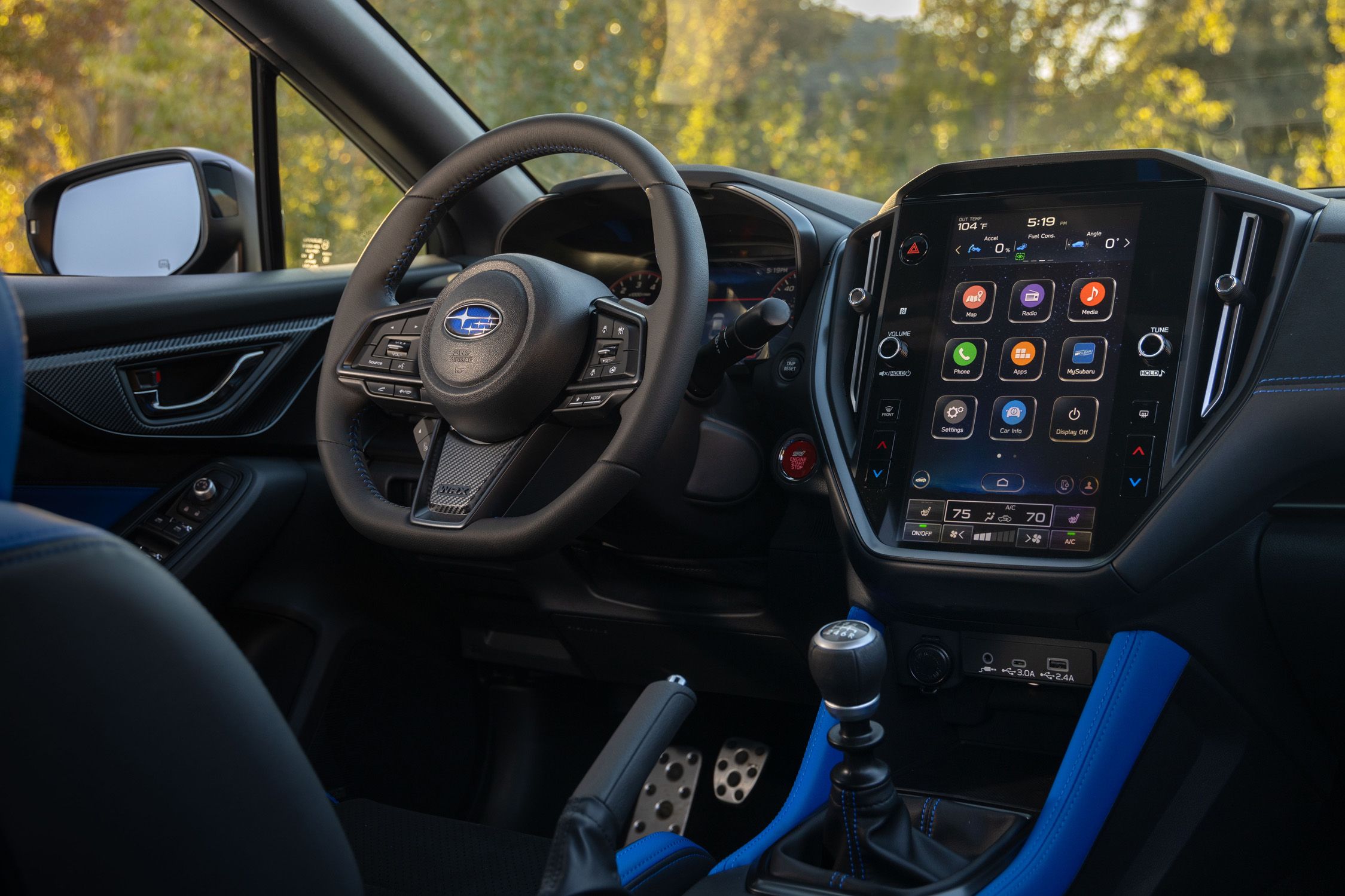 image of "View Interior Photos of the 2025 Subaru WRX tS"