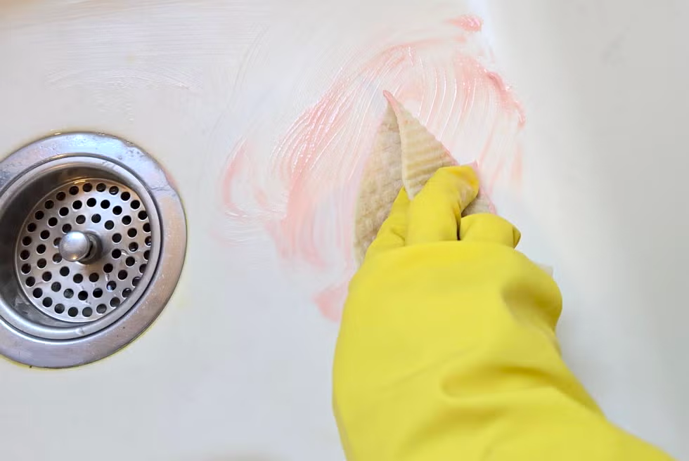 the pink stuff review cleaning a sink with the pink stuff