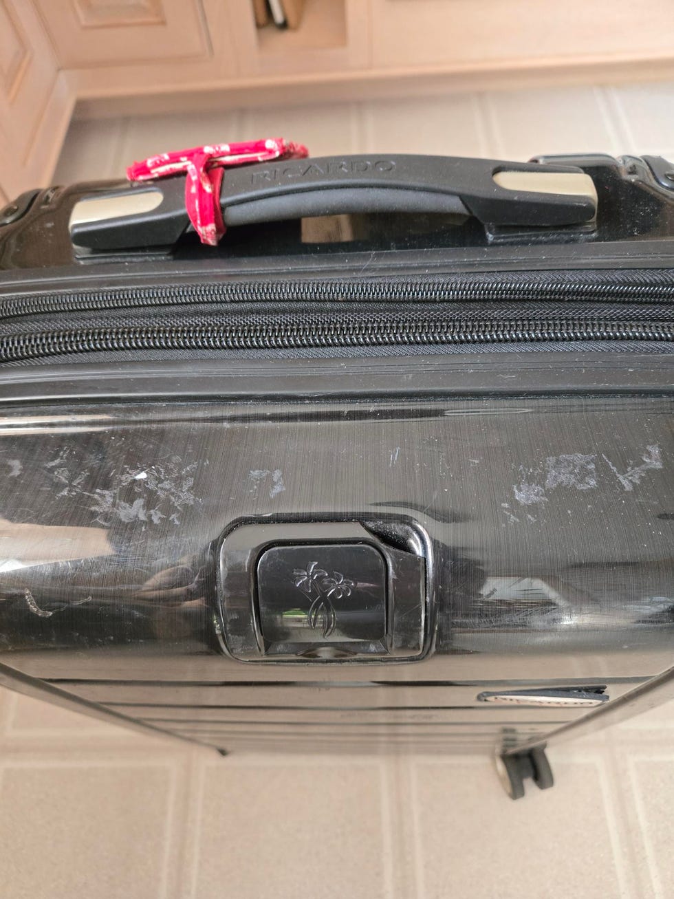 the pink stuff review dirty suitcase before cleaning