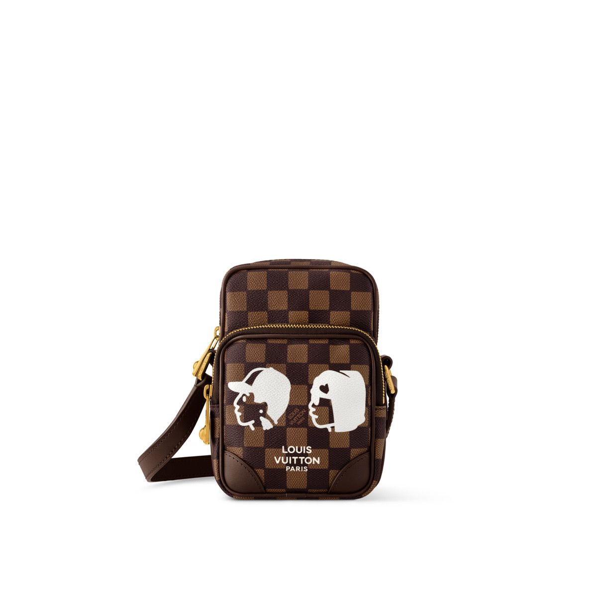 【NIGOコラボ♢】Louis Vuitton *ショルダーバッグ Louis Vuitton x Nigo Nil Messenger Damier Ebene Giant Brown