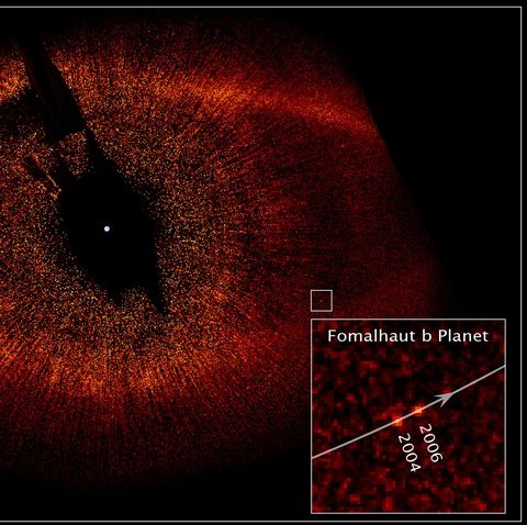 an image of fomalhaut b taken by hubble space telescope in 2008