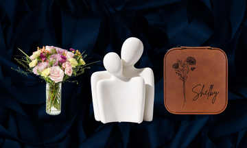 urbanstems flower bouquet ceramic people statues personalized aster flower jewelry organizer