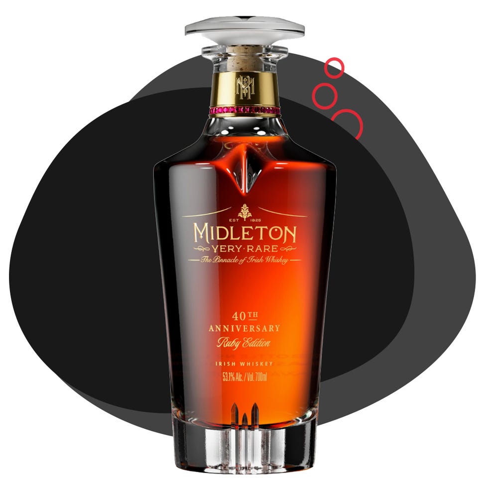 bottle of midleton very rare 40th anniversary ruby edition irish whiskey